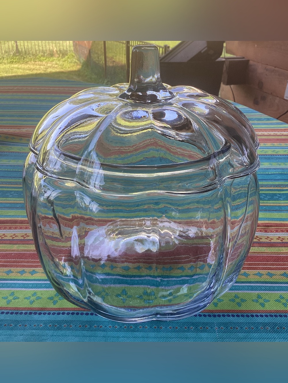 Anchor Hocking Pumpkin Jar with Lid - holds cookies, candies and treats